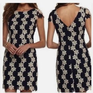 Lilly Pulitzer navy and gold dress size 0